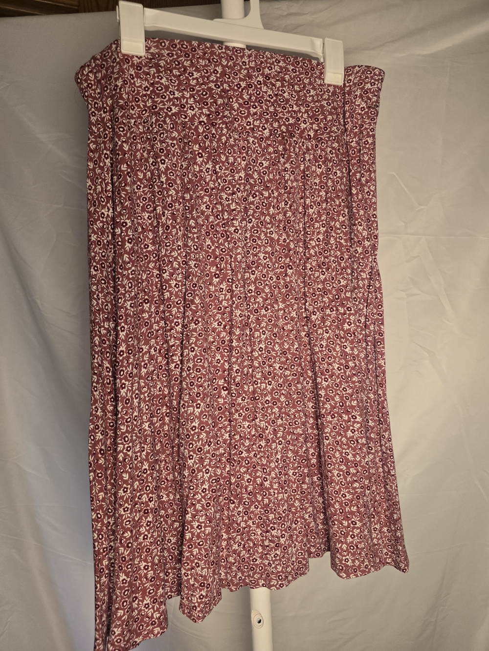 Serra Womens Burgundy Floral Circle Skirt Size Large